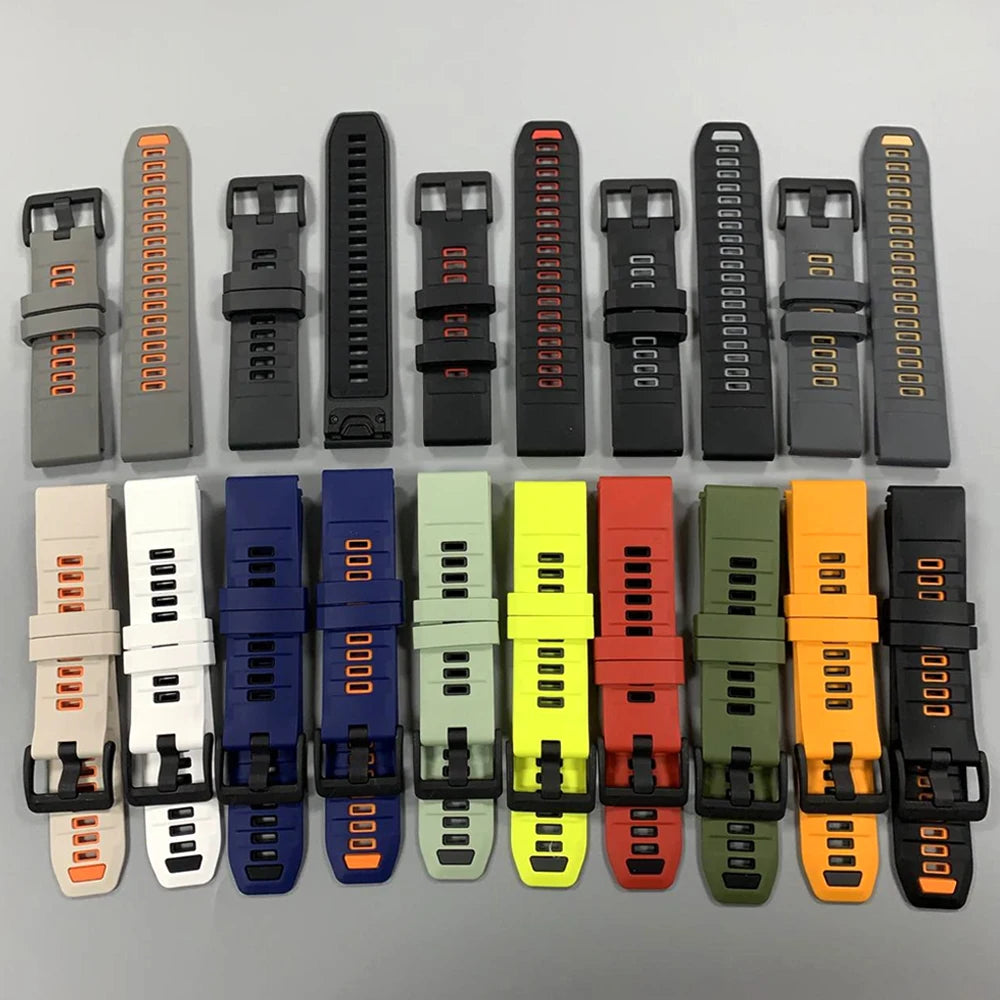 Correa de silicona para reloj Fenix 8 Pro, correa deportiva de 22/26mm para Garmin Tactix 7/Quatix8 Forerunner 970 965 Instinct 2X, pulsera de ajuste rápido