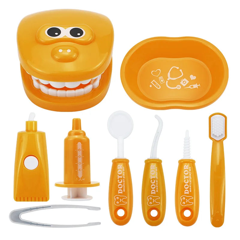 Juguetes Montessori para niños, interacción entre padres e hijos para niñas y niños, modelo de control de dientes, juego de rol para médicos, juguete de aprendizaje para bebés y niños
