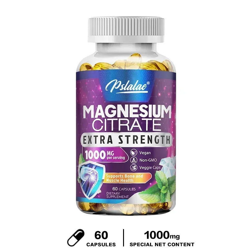 Citrato de magnesio: soporte muscular, nervio y energía, mejora la salud del corazón