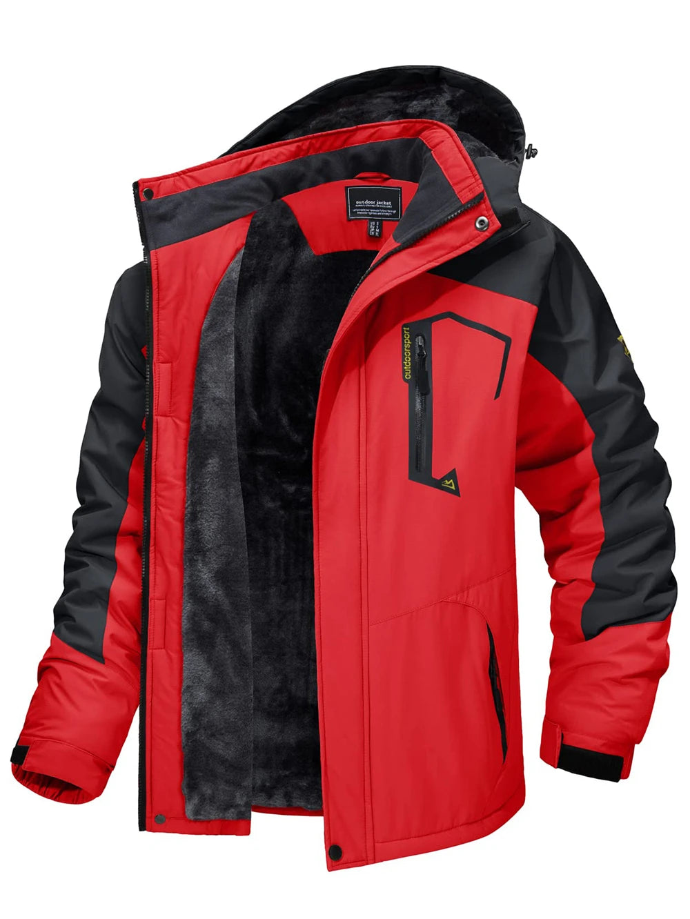 TACVASEN, chaquetas de montaña con forro polar, chaquetas de senderismo para hombre, abrigos con capucha extraíbles para exteriores, Parka de esquí y Snowboard, prendas de vestir de invierno