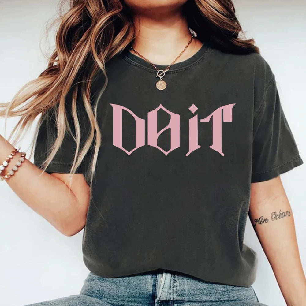 Camiseta Kpop 2026 SKZ It Tape Do It, Camiseta DO IT, Camisetas K-pop, Tops Harajuku, Ropa Urbana Unisex, Tops Casuales de Manga Corta