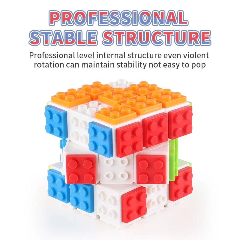 DIY Series Bricks Magic Cube 3x3x3 Professional Speed Cube Puzzle Toys Enlighten Educational Building Blocks Toys for Kids Gifts