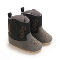 Baby Western Cowboy Boots Star Embroidered Soft Anti-Slip Sole Baby Steps First Baby Shoes 0-18M