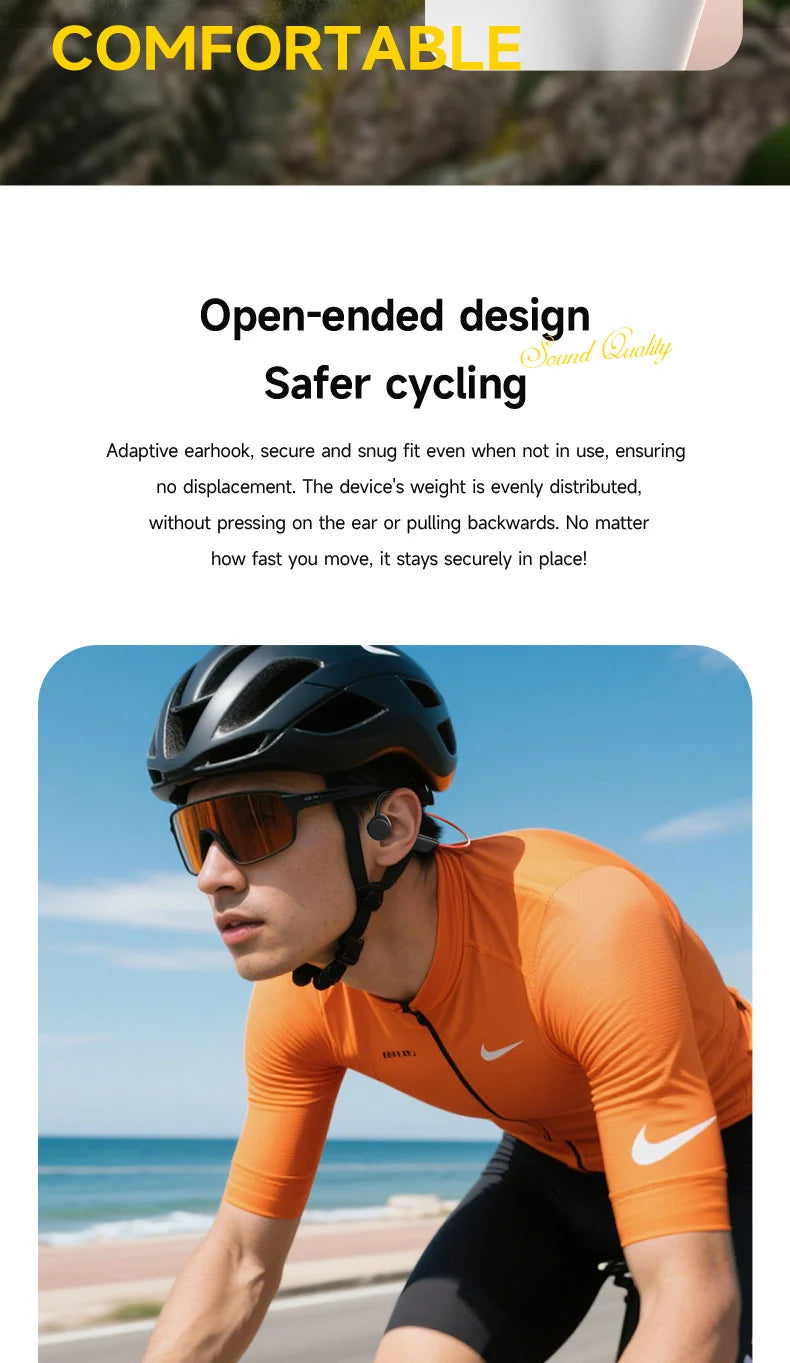 Auriculares OnePlus de Conducción Ósea, Auriculares Deportivos con Bluetooth 5.4, Resistentes al Agua IPX8, Manos Libres con Micrófono para Hacer Ejercicio