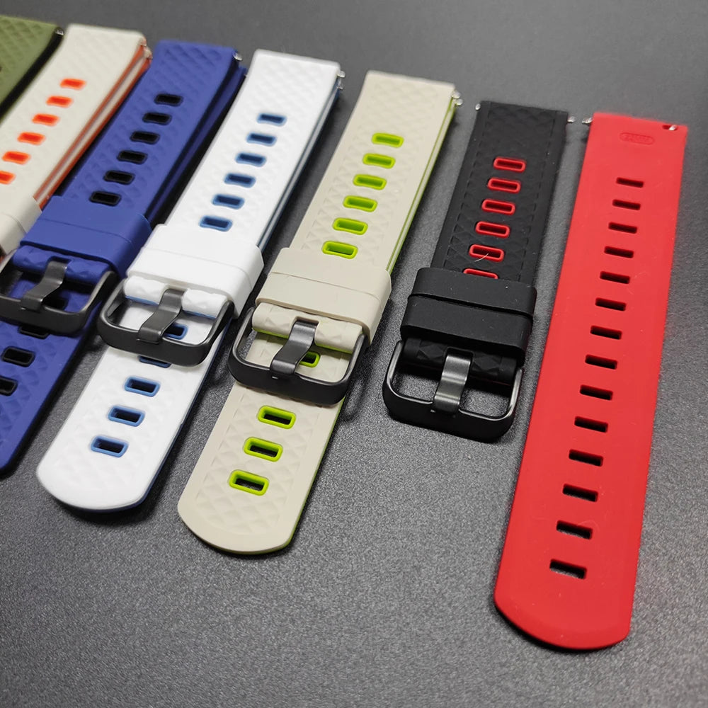 Correa deportiva de silicona de 22mm para OnePlus Watch 3 2 2R, pulsera suave de 46mm para OPPO Watch X X2 4 Pro/Mi Watch 2 Pro S4 S3 S1