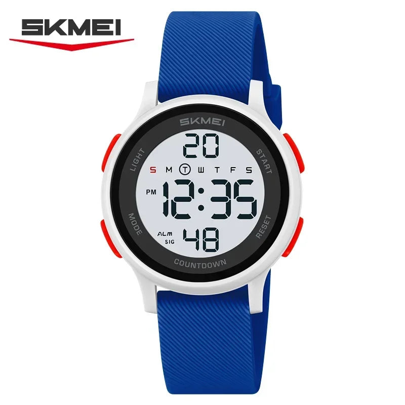 SKMEI 2427 relojes de pulsera digitales coloridos para niños, reloj electrónico deportivo resistente al agua para niños y niñas, reloj infantil a prueba de golpes