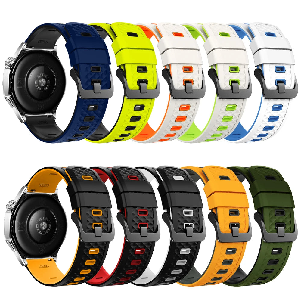 Correa deportiva de silicona de 22mm para OnePlus Watch 3 2 2R, pulsera suave de 46mm para OPPO Watch X X2 4 Pro/Mi Watch 2 Pro S4 S3 S1