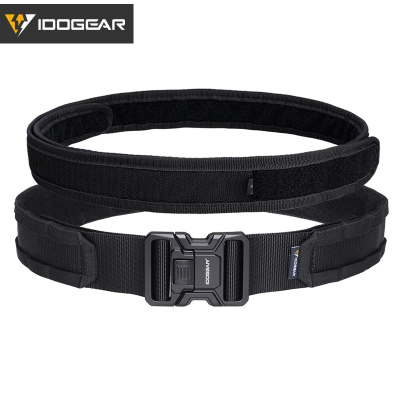 IDOGEAR-Cinturón táctico MOLLE de 2 ", cinturón MOLLE de liberación rápida con interior exterior ajustable para hombres, deportes al aire libre Airsoft 3444