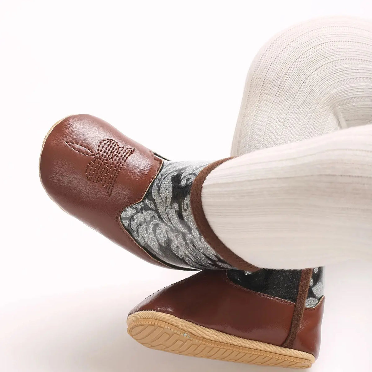 Baby Cowboy Boots - Western Style | Soft soled First Walking Shoes for Newborns and Preschoolers