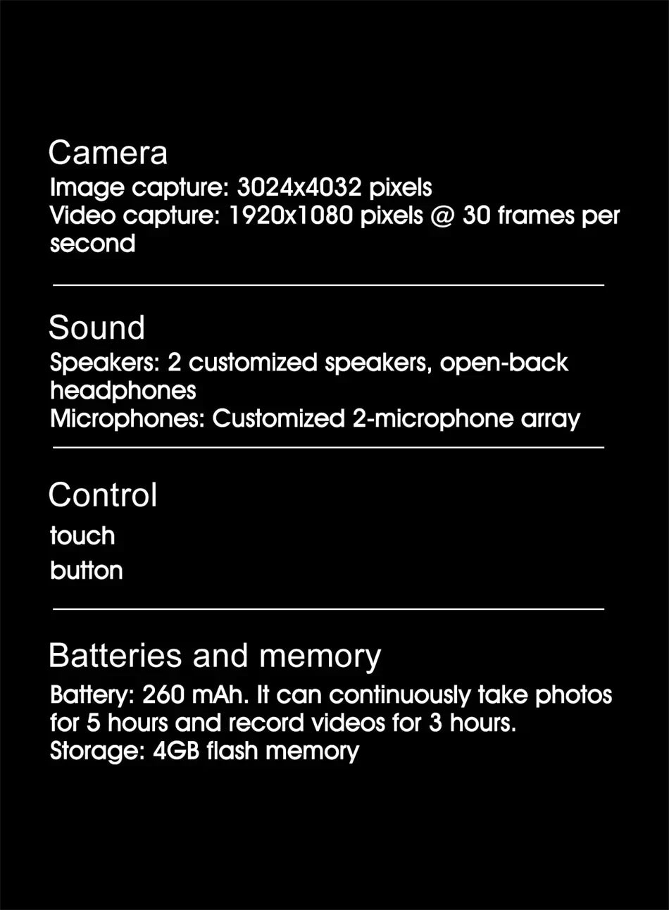 Lenovo Bluetooth 8K Smart AI Touch Glasses Camera With 800w Sport ChatGpt4.0 Sunglasses Calling Music Player For Men Women Gifts