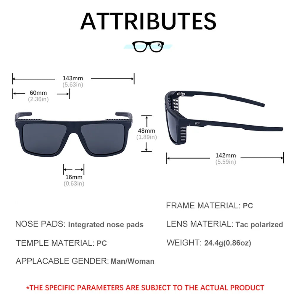 Gafas de sol polarizadas Vintage para hombre, gafas cuadradas de moda 2026, gafas de sol masculinas, gafas de conducción Vintage, gafas deportivas UV400