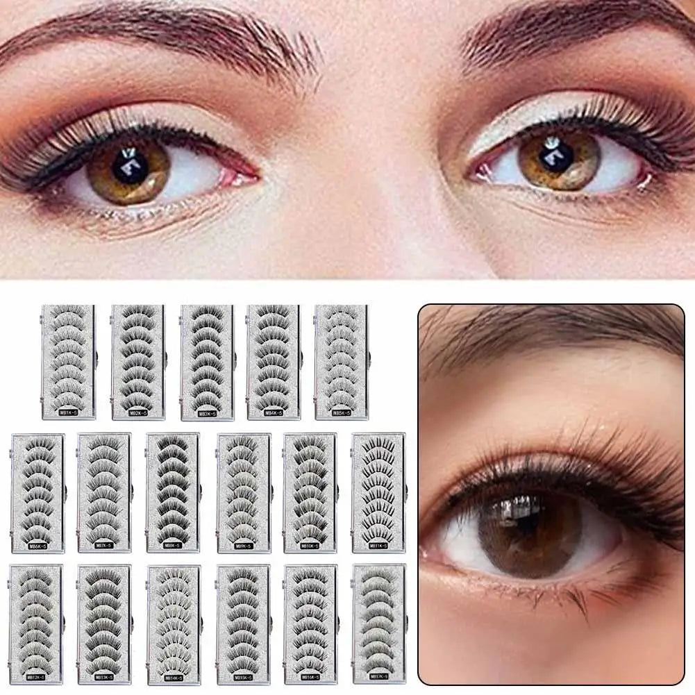 Pestañas magnéticas naturales 3D, con 5 pestañas magnéticas, caja de envío, pestañas hechas a mano, regalo falso, soporte reutilizable, Drop Magne T6N2