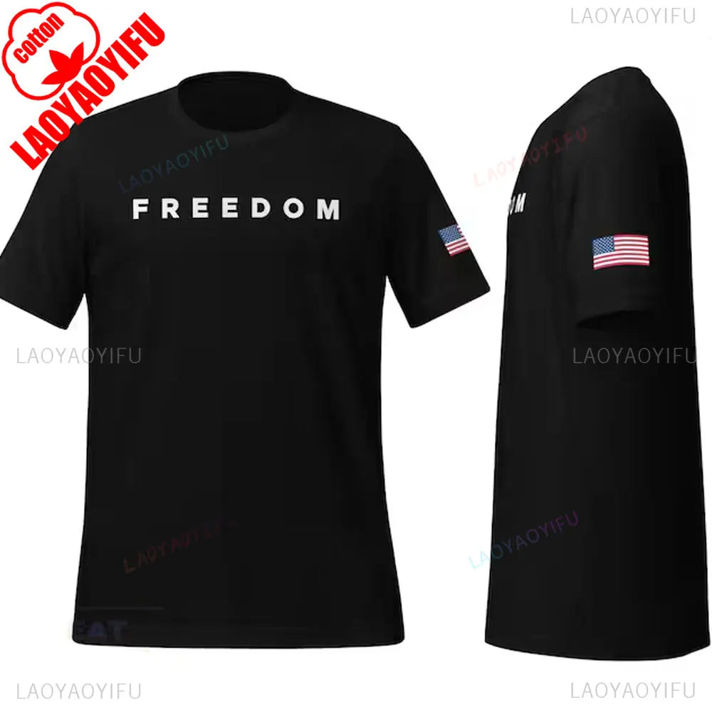 Camisa de libertad de Charlie Kirk, camiseta de héroe americano conmemorativa del homenaje, camiseta de activismo patriótico, camisetas gráficas Harajuku, ropa de calle