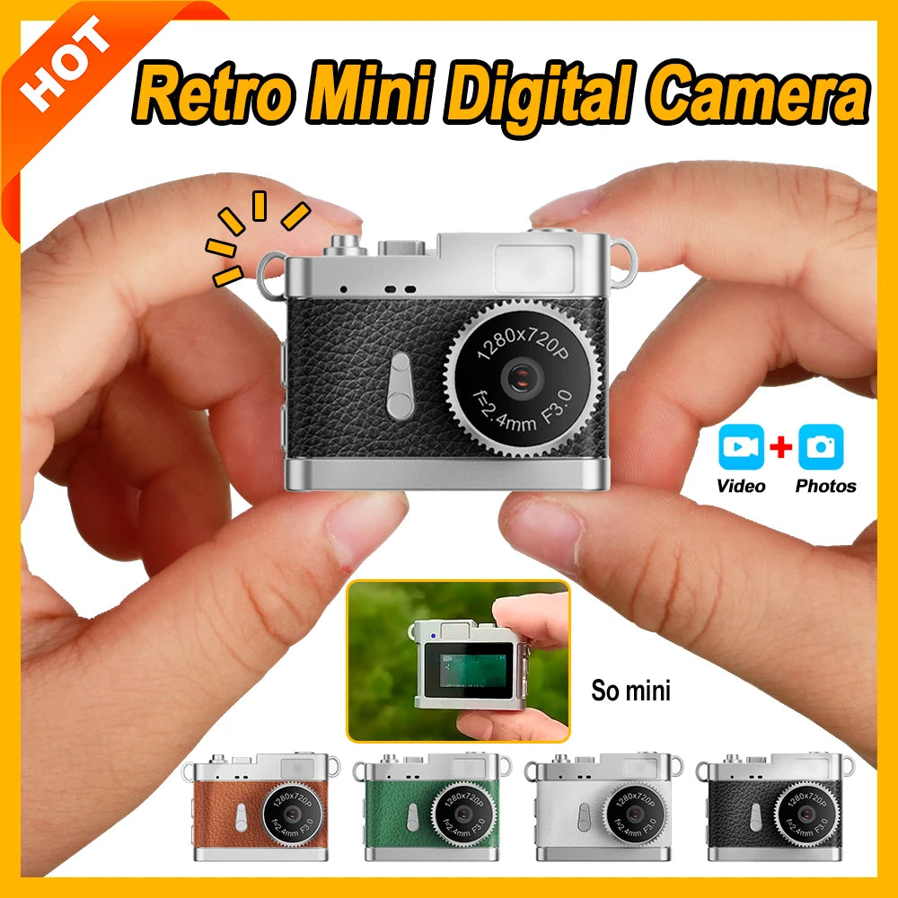 Mini cámara S142 con pantalla para interiores, hogar, deportes al aire libre, portátil, Vintage, videocámara muy pequeña, grabadora de vídeo, compatible con tarjeta TF