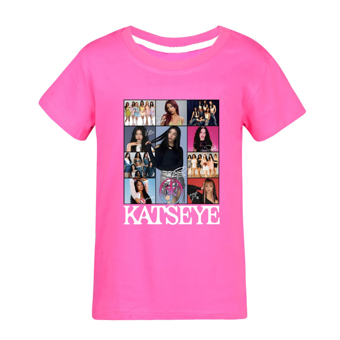 Camiseta KATSEYE Kpop para niños, ropa de verano 2026, camisetas de manga corta para niñas, ropa de calle a la moda para niños