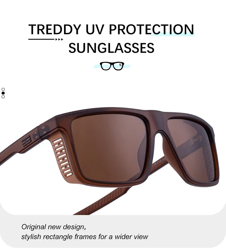 Gafas de sol polarizadas Vintage para hombre, gafas cuadradas de moda 2026, gafas de sol masculinas, gafas de conducción Vintage, gafas deportivas UV400