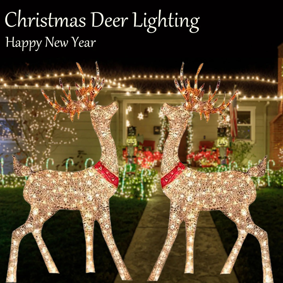 Reno Navideño con Luz LED