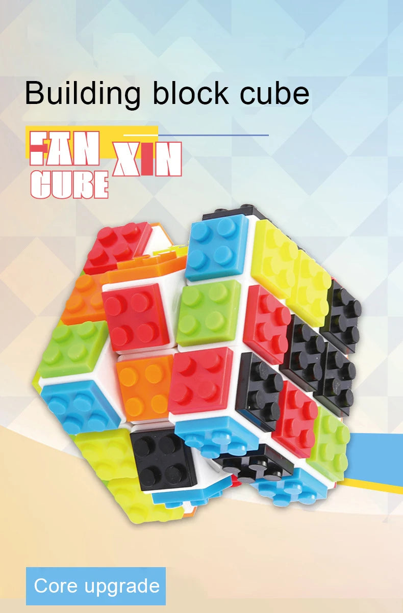 Building Block Cube Puzzle DIY Children's Educational  Early Learning 3D Cube Puzzle Stress Relief Building Toy