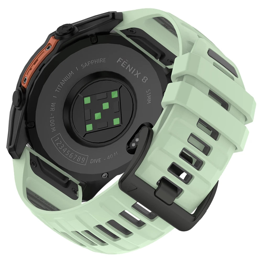 Correa de silicona para reloj Fenix 8 Pro, correa deportiva de 22/26mm para Garmin Tactix 7/Quatix8 Forerunner 970 965 Instinct 2X, pulsera de ajuste rápido