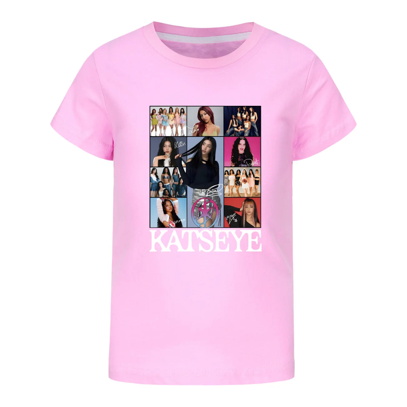 Camiseta KATSEYE Kpop para niños, ropa de verano 2026, camisetas de manga corta para niñas, ropa de calle a la moda para niños