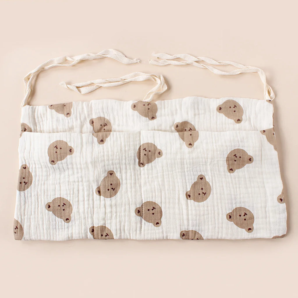 Organizador para cuna de bebé, bolsa de almacenamiento para cama Caddy, 2 bolsillos, colgante para cabecera de cama, organizador para pañales, juguetes y ropa