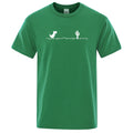 Camisetas para hombre con estampado de dinosaurio y Cactus, camisetas divertidas, Camiseta de algodón de verano para hombre, camisetas informales con cuello redondo, ropa de calle, Top básico