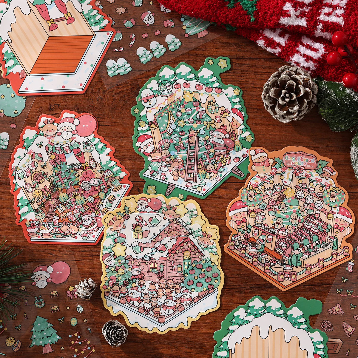 Set de Stickers Navideños de Dibujos