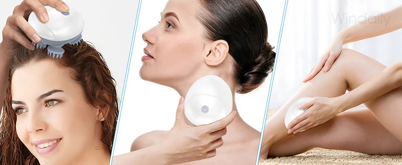 Masajeador Eléctrico para Cuero Cabelludo, Dispositivo Vibrador y Amasador para el Cuidado de la Salud, Masaje de Tejido Profundo para Hombros, Cuello, Piernas, Brazos, Masajeador para Mascotas