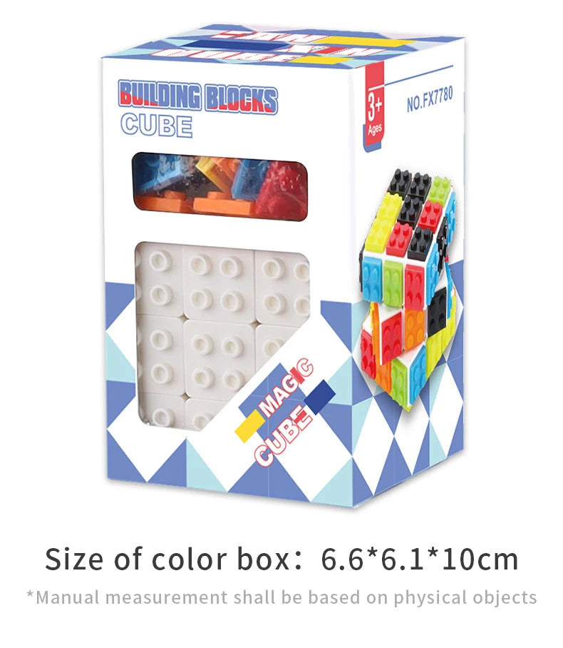 DIY Series Bricks Magic Cube 3x3x3 Professional Speed Cube Puzzle Toys Enlighten Educational Building Blocks Toys for Kids Gifts