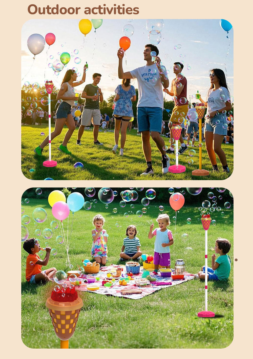 Máquina de burbujas con soporte con luces y música para soplador de burbujas de jabón al aire libre, adecuado para deportes acuáticos, decoración para fiesta de boda, burbujas